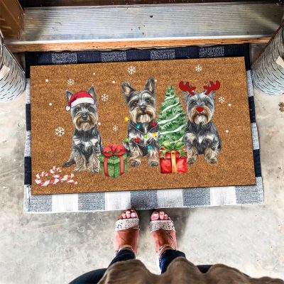 Christmas Yorkshire Terrier Dog Mat - Yorkshire Terrier Gifts