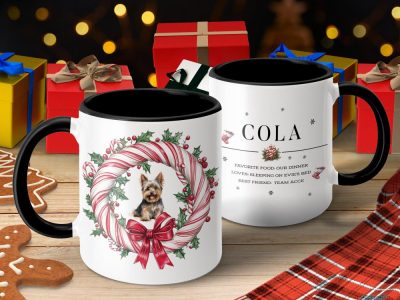 Christmas custom yorkshire terrier Mug - Yorkshire Terrier Gifts