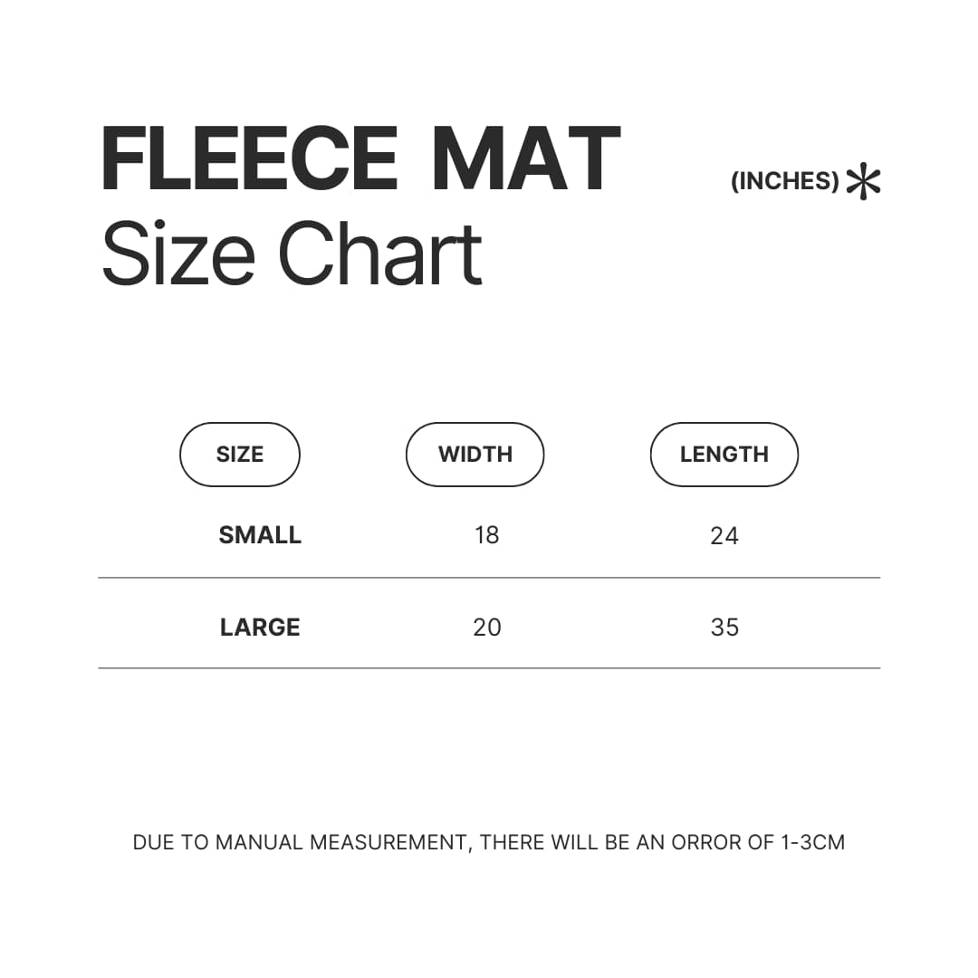 Fleece Mat Size Chart - Yorkshire Terrier Gifts