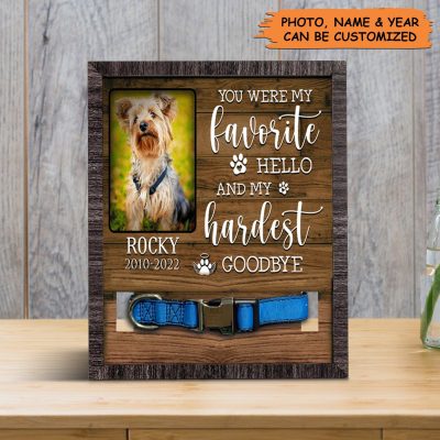 Personalized Yorkshire Terrier Memorial Picture Frame - Yorkshire Terrier Gifts