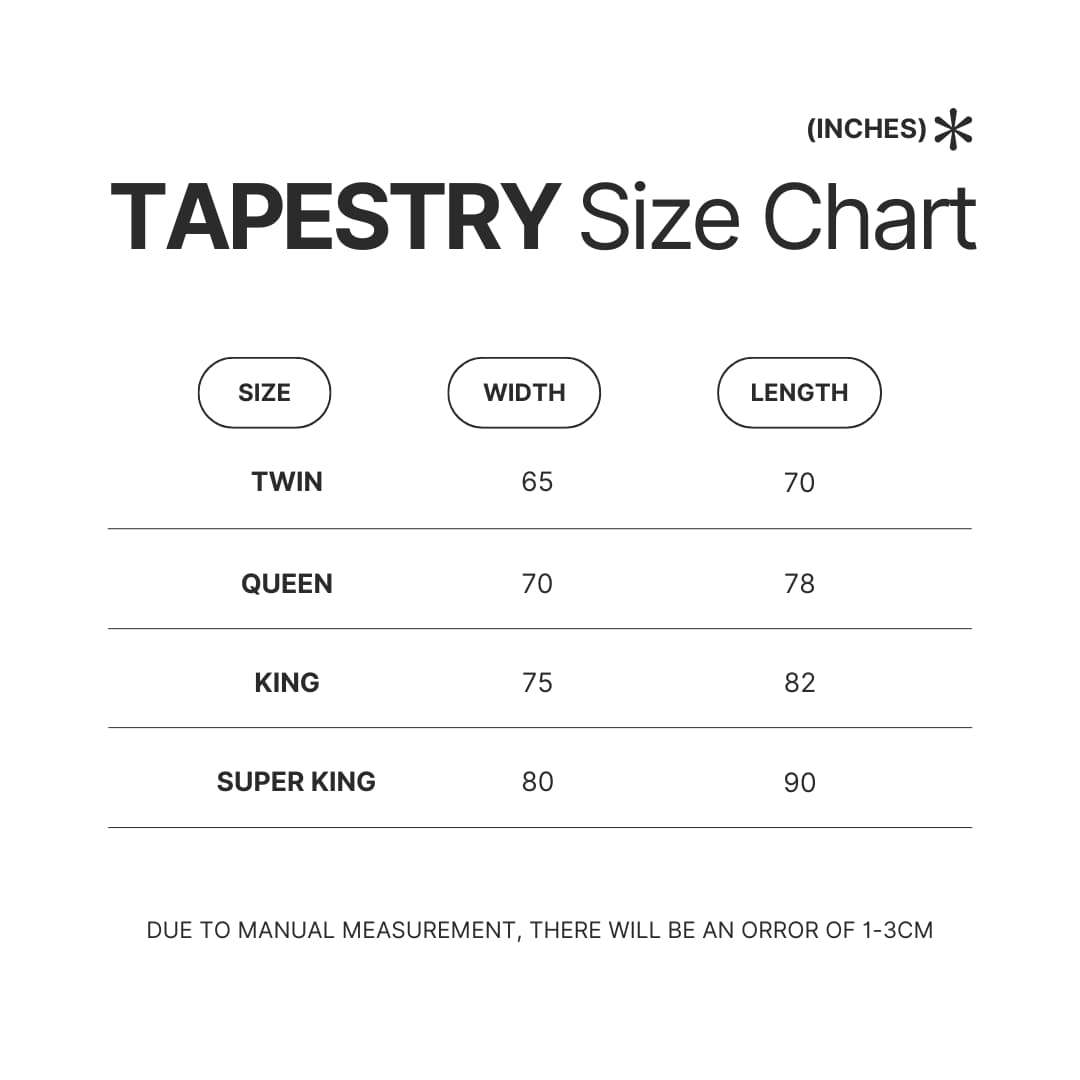 Tapestry Size Chart - Yorkshire Terrier Gifts